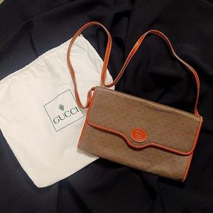 Authentic Gucci canvas crossbody shoulder bag. With original dust bag